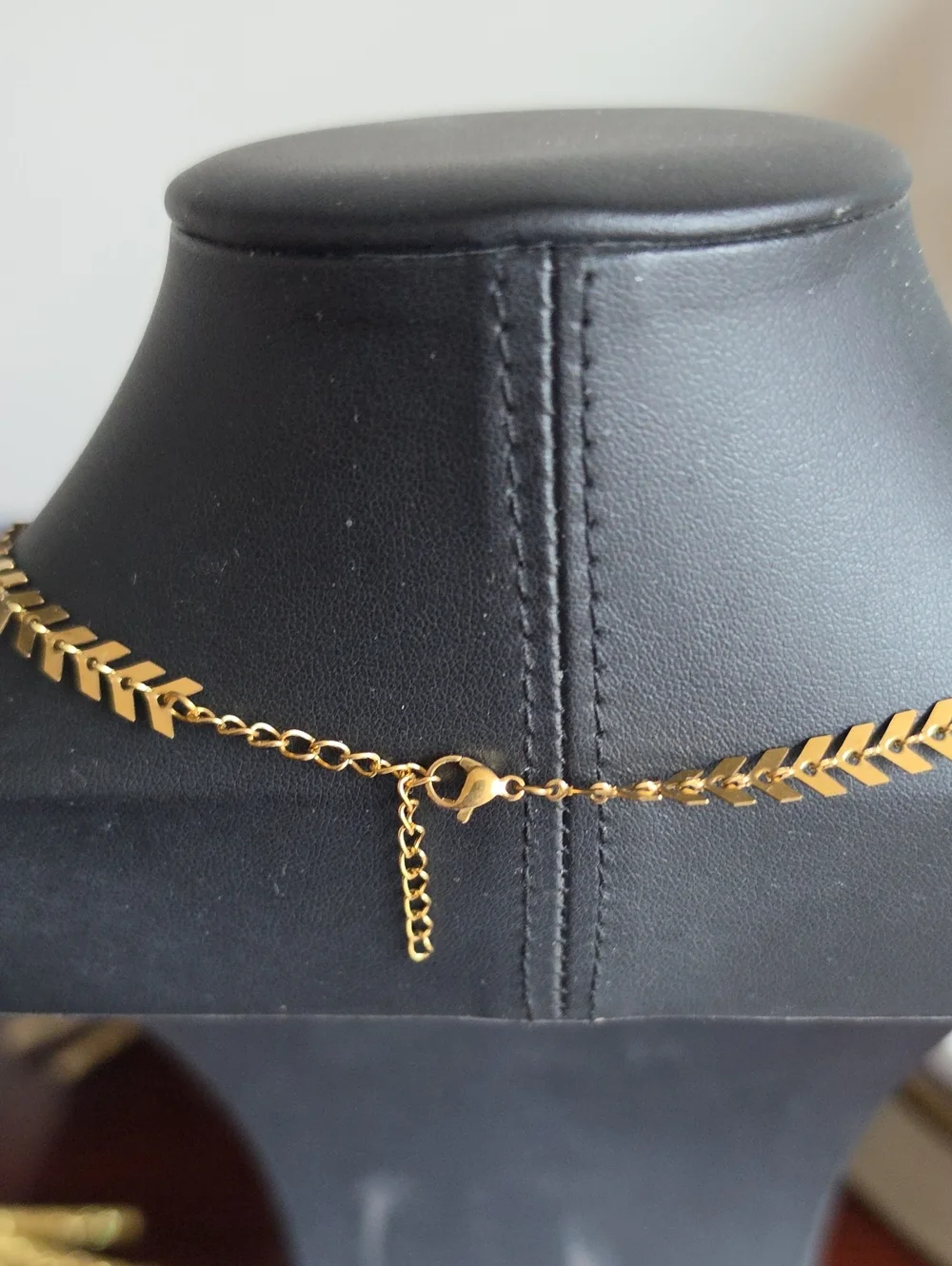 Delicate Gold Tone Layered Chain Necklace With Free Larger Chain.